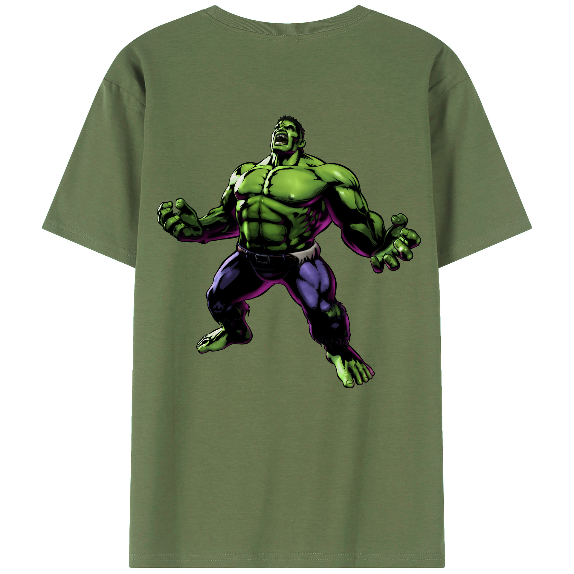 （画像用） アベンジャーズ The Avengers 綿100％ メンズ半袖Tシャツ（バックプリント） 通気性